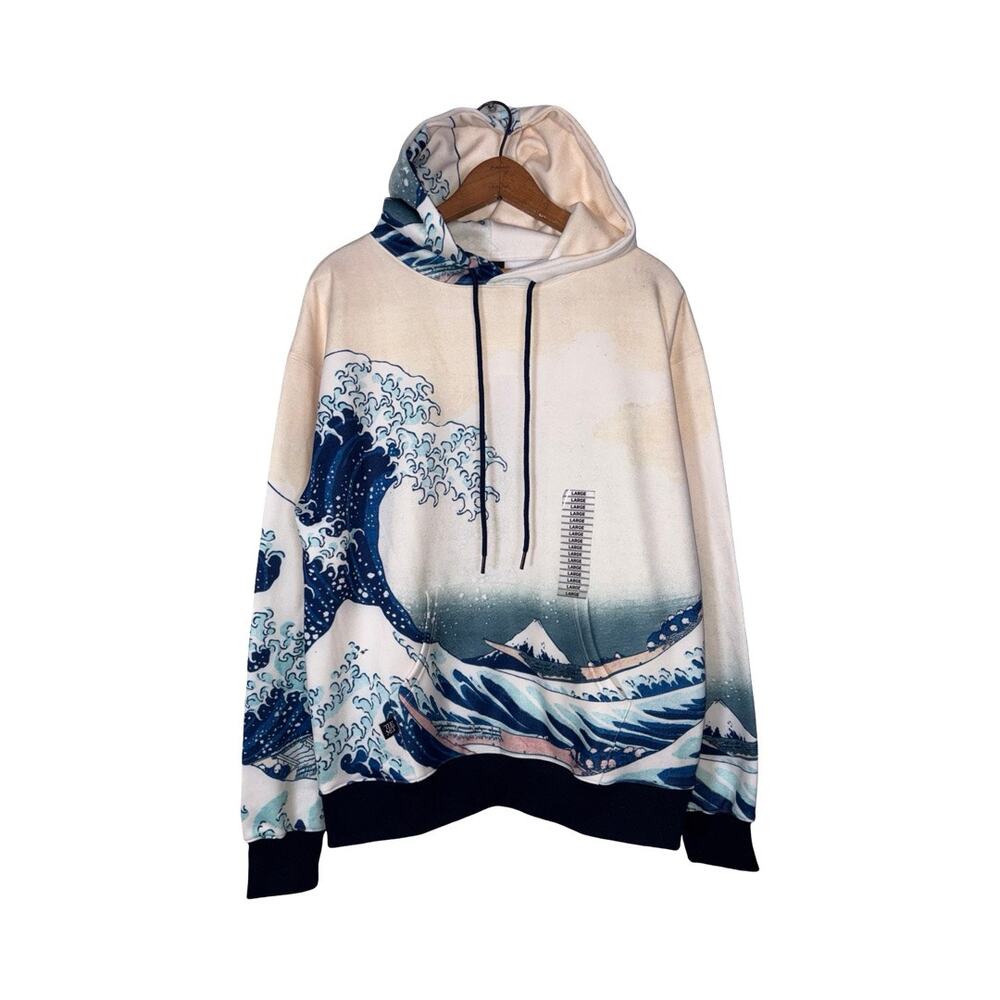 NEW $95 The MET Hokusai Great Wave All-Over Print Hoodie   Size: L